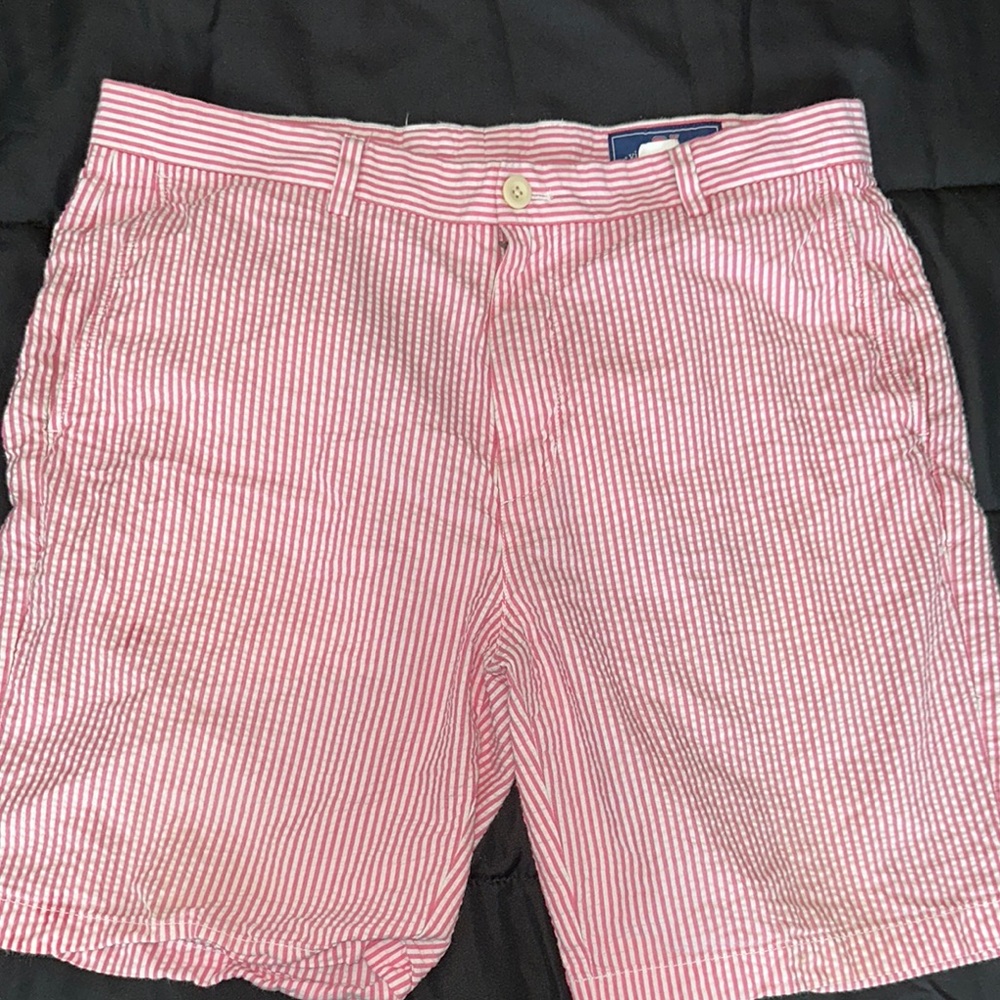 Vineyard Vines Red and White Striped Men Shorts